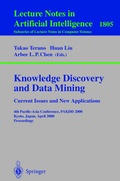 Cover: Knowledge Discovery and Data Mining. Current Issues and New Applications - Springer