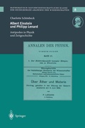 Cover: Albert Einstein und Philipp Lenard - Springer