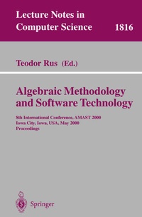 Enlarge image Cover: Algebraic Methodology and Software Technology - Springer