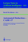 Cover: Automated Deduction - CADE-17 - Springer
