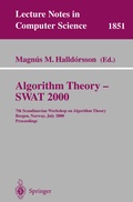 Cover: Algorithm Theory - SWAT 2000 - Springer