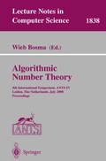 Cover: Algorithmic Number Theory - Springer