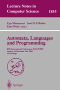 Cover: Automata, Languages and Programming - Springer