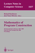 Cover: Mathematics of Program Construction - Springer