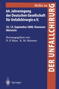 Cover: 64. Jahrestagung der Deutschen Gesellschaft f&uuml;r Unfallchirurgie e.V. - Springer