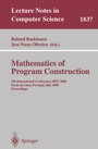 Cover: Mathematics of Program Construction - Springer