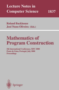 Enlarge image Cover: Mathematics of Program Construction - Springer