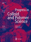 Cover: Surface and Colloid Science - Springer