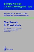 Cover: New Trends in Constraints - Springer
