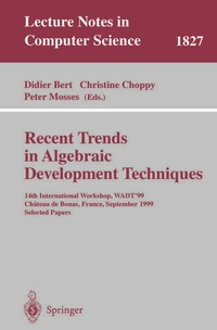 Enlarge image Cover: Recent Trends in Algebraic Development Techniques - Springer