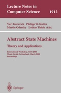 Cover: Abstract State Machines - Theory and Applications - Springer