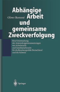 Abbildung von: Abhängige Arbeit und gemeinsame Zweckverfolgung - Springer