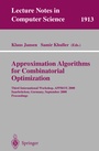 Cover: Approximation Algorithms for Combinatorial Optimization - Springer