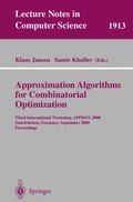 Cover: Approximation Algorithms for Combinatorial Optimization - Springer