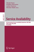 Cover: Service Availability - Springer