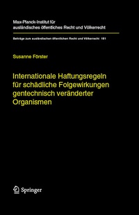 Abbildung von: Internationale Haftungsregeln für schädliche Folgewirkungen gentechnisch veränderter Organismen - Springer