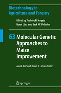 Cover: Molecular Genetic Approaches to Maize Improvement - Springer
