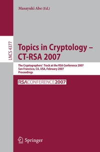 Enlarge image Cover: Topics in Cryptology - CT-RSA 2007 - Springer