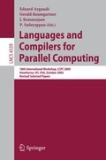 Cover: Languages and Compilers for Parallel Computing - Springer