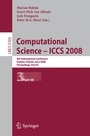 Cover: Computational Science - ICCS 2008 - Springer