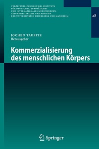 Abbildung von: Kommerzialisierung des menschlichen Körpers - Springer