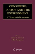 Cover: Consumers, Policy and the Environment - Springer