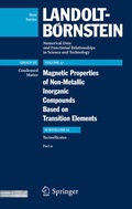 Cover: Magnetic Properties of Tectosilicates I - Springer