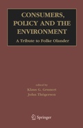 Cover: Consumers, Policy and the Environment - Springer