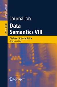 Enlarge image Cover: Journal on Data Semantics VIII - Springer