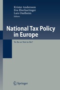Cover: National Tax Policy in Europe - Springer