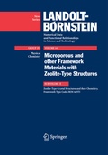 Cover: Zeolite-Type Crystal Structures and their Chemistry. Framework Type Codes RON to STI - Springer
