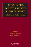 Cover: Consumers, Policy and the Environment - Birkhauser Boston Inc
