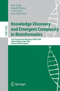 Cover: Knowledge Discovery and Emergent Complexity in Bioinformatics - Springer