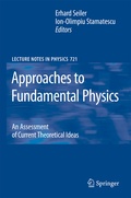 Cover: Approaches to Fundamental Physics - Springer