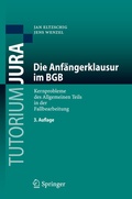 Cover: Die Anf&auml;ngerklausur im BGB - Springer