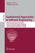 Cover: Fundamental Approaches to Software Engineering - Springer
