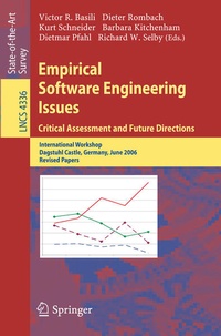 Enlarge image Cover: Empirical Software Engineering Issues. Critical Assessment and Future Directions - Springer