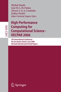 Cover: High Performance Computing for Computational Science - VECPAR 2006 - Springer