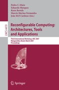 Cover: Reconfigurable Computing: Architectures, Tools and Applications - Springer