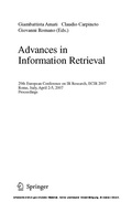 Cover: Advances in Information Retrieval - Springer
