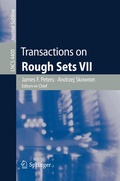 Cover: Transactions on Rough Sets VII - Springer