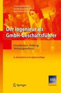 Abbildung von: Der Ingenieur als GmbH-Geschäftsführer - Springer