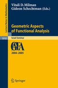 Cover: Geometric Aspects of Functional Analysis - Springer