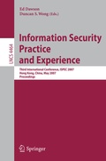 Cover: Information Security Practice and Experience - Springer