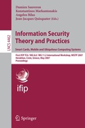 Cover: Information Security Theory and Practices. Smart Cards, Mobile and Ubiquitous Computing Systems - Springer