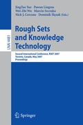 Cover: Rough Sets and Knowledge Technology - Springer