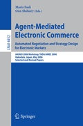 Cover: Agent-Mediated Electronic Commerce. Automated Negotiation and Strategy Design for Electronic Markets - Springer