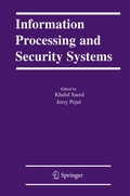 Cover: Information Processing and Security Systems - Birkhauser Boston Inc