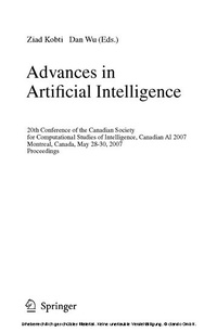 Enlarge image Cover: Advances in Artificial Intelligence - Springer