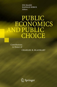 Enlarge image Cover: Public Economics and Public Choice - Springer